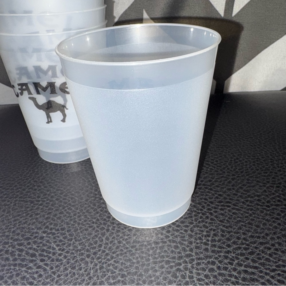 Vintage Camel Set Of 8 Plastic Cups. 6oz Each. Never used - Picture 3 of 4